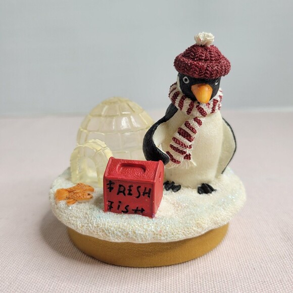 Vintage Our America Penguin Candle Topper for Yankee Candle Winter igloo B3-14 - Picture 1 of 9